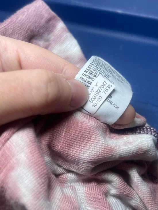 American Eagle Mauve Tie-Dye Short Sleeve Boho Hippie Hi Low Tee Size Large - Picture 11 of 12